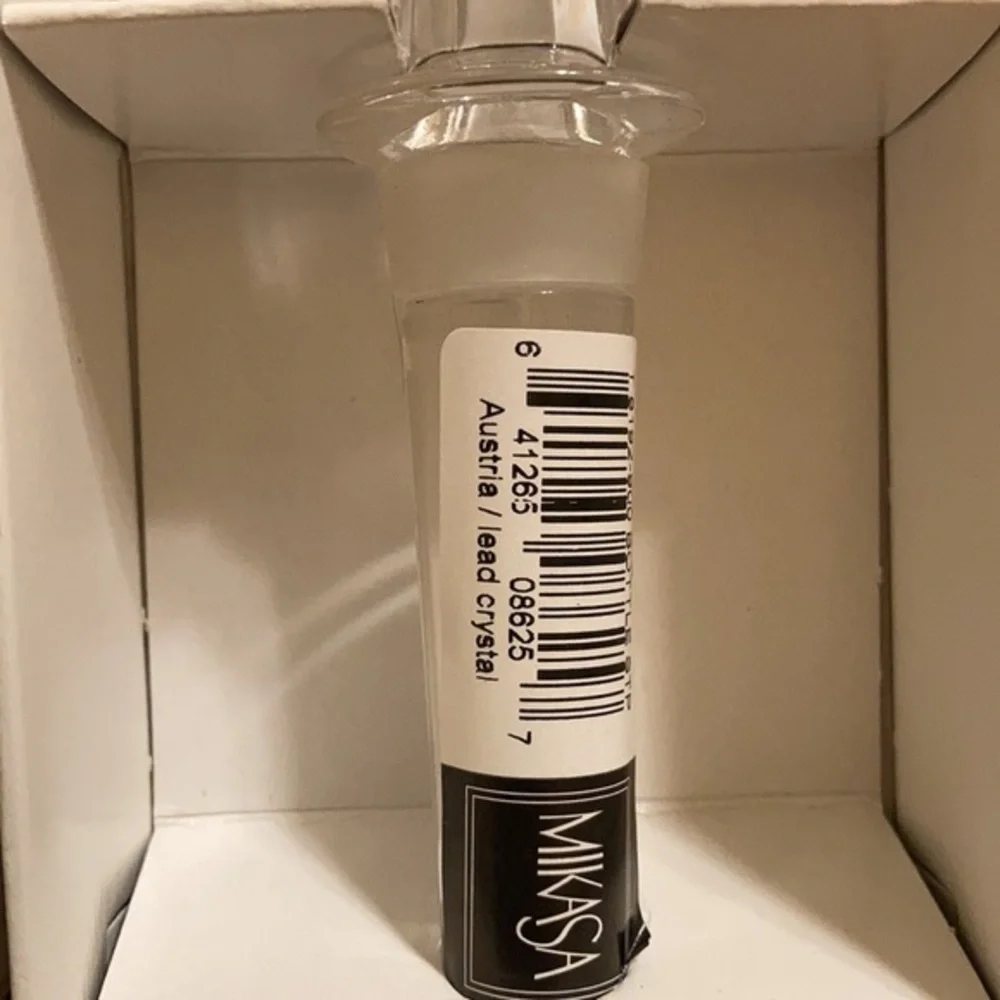 NIB Mikasa Austria Venus cut heart lead crystal bottle stopper